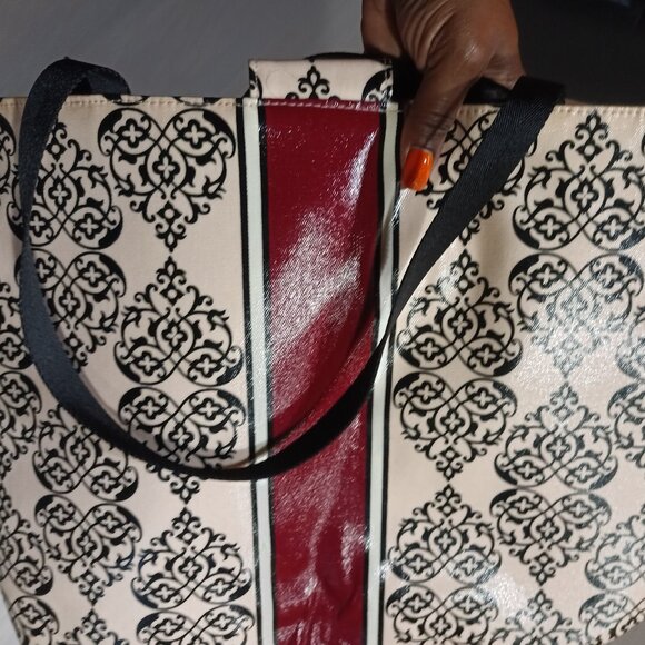 Brighton Large Burgundy and Black Design Tote - Picture 4 of 7